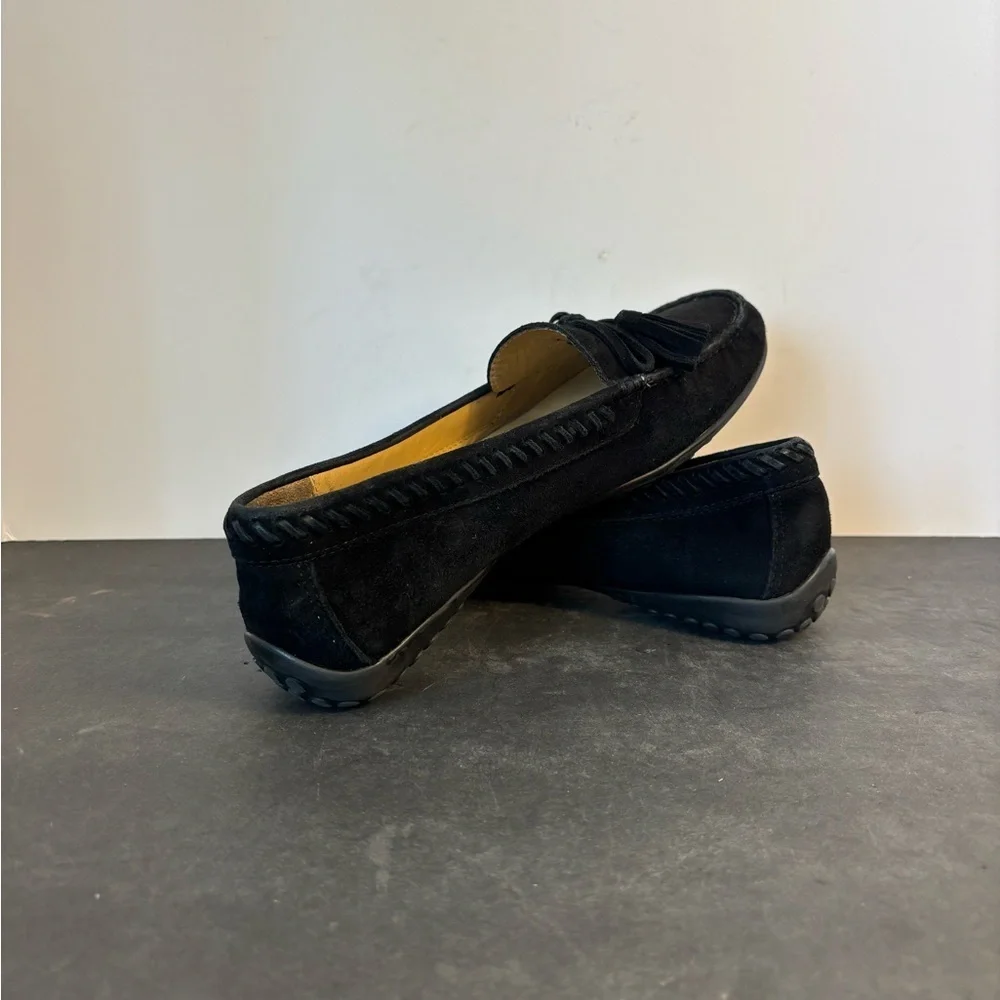 Vaneli Black Suede Tassel Loafers 6.5M Classic Driving Flats